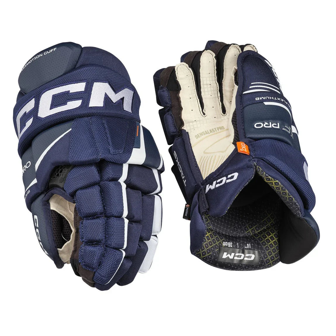 CCM TACKS XF PRO HOCKEY GLOVES - JUNIOR